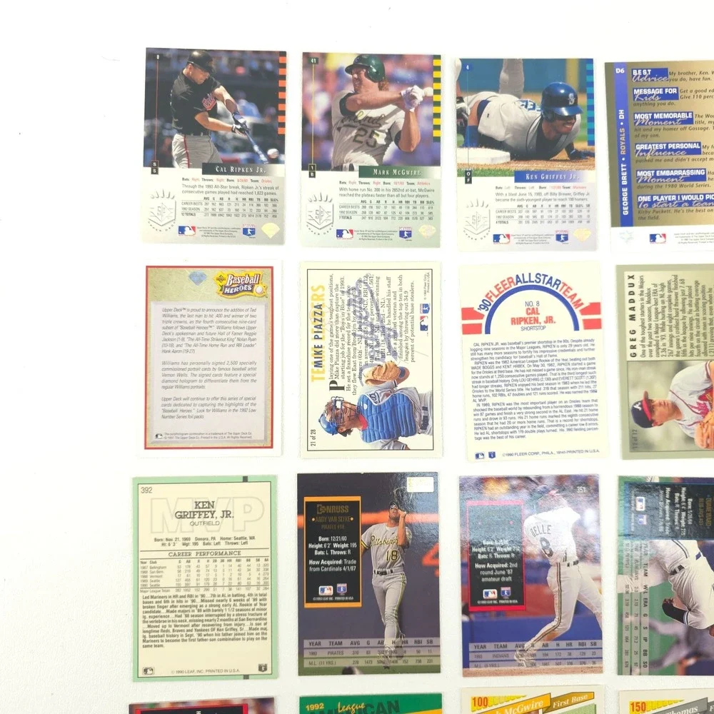 25 Card Baseball Star Lot Several Year Span All Pictured McGwire Ripken jr Ryan